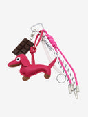 Cute Dachshund Leather Keyring – Playful & Stylish Dog Lover’s Accessory