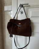 Suede Shoulder Bag – Elegant Handbag