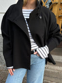 Luxury Women’s Double-Breasted Short Coat – Elegant Style