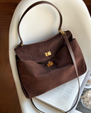 Suede Shoulder Bag – Elegant Handbag