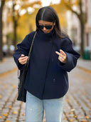 Luxury Women’s Double-Breasted Short Coat – Elegant Style