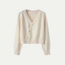 Women’s Merino Wool Cardigan – Premium V-Neck with Asymmetric Buttons