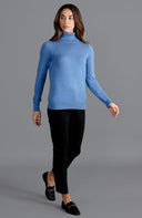 Women's Lightweight Roll Neck Cotton Jumper – Long Sleeve Knit