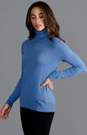 Women's Lightweight Roll Neck Cotton Jumper – Long Sleeve Knit