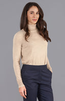 Women's Lightweight Roll Neck Cotton Jumper – Long Sleeve Knit