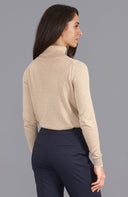 Women's Lightweight Roll Neck Cotton Jumper – Long Sleeve Knit