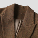 Women’s Double-Breasted Tweed Blazer – Classic Tailored Jacket