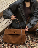 Suede Shoulder Bag – Elegant Handbag