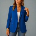 Women’s Fitted Blazer – Tailored Stretch Jacket for Smart-Casual Style