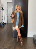 Women’s Oversized Brown Trench Coat – Wide Lapel Autumn/Winter Outerwear