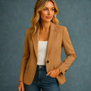 Women’s Fitted Blazer – Tailored Stretch Jacket for Smart-Casual Style