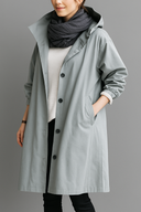 Women’s Waterproof Trench Coat with Hood – Stylish Rain Jacket