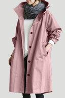 Women’s Waterproof Trench Coat with Hood – Stylish Rain Jacket