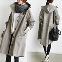 Women’s Waterproof Trench Coat with Hood – Stylish Rain Jacket