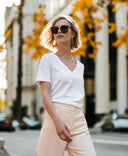 V-neck URBAN WHITE T-shirt