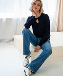 Women’s Flared Jeans – Stonewash Denim Classic