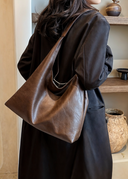 Women's Large Vegan Leather Tote – Work, Travel & Daily Use
