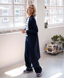Women’s Breton Sweater – Ivory & Denim Blue Striped Knit