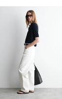 Slim Fit Polo Cardigan Knit Shirt