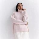 Oversized Turtleneck Sweater Loose Knit Warm Pullover