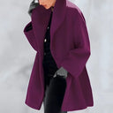 Women’s Long Winter Coat – Elegant Warm Jacket with Button Closure
