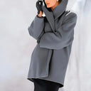 Women’s Long Winter Coat – Elegant Warm Jacket with Button Closure