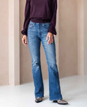 Women’s Flared Jeans – Stonewash Denim Classic