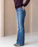 Women’s Flared Jeans – Stonewash Denim Classic
