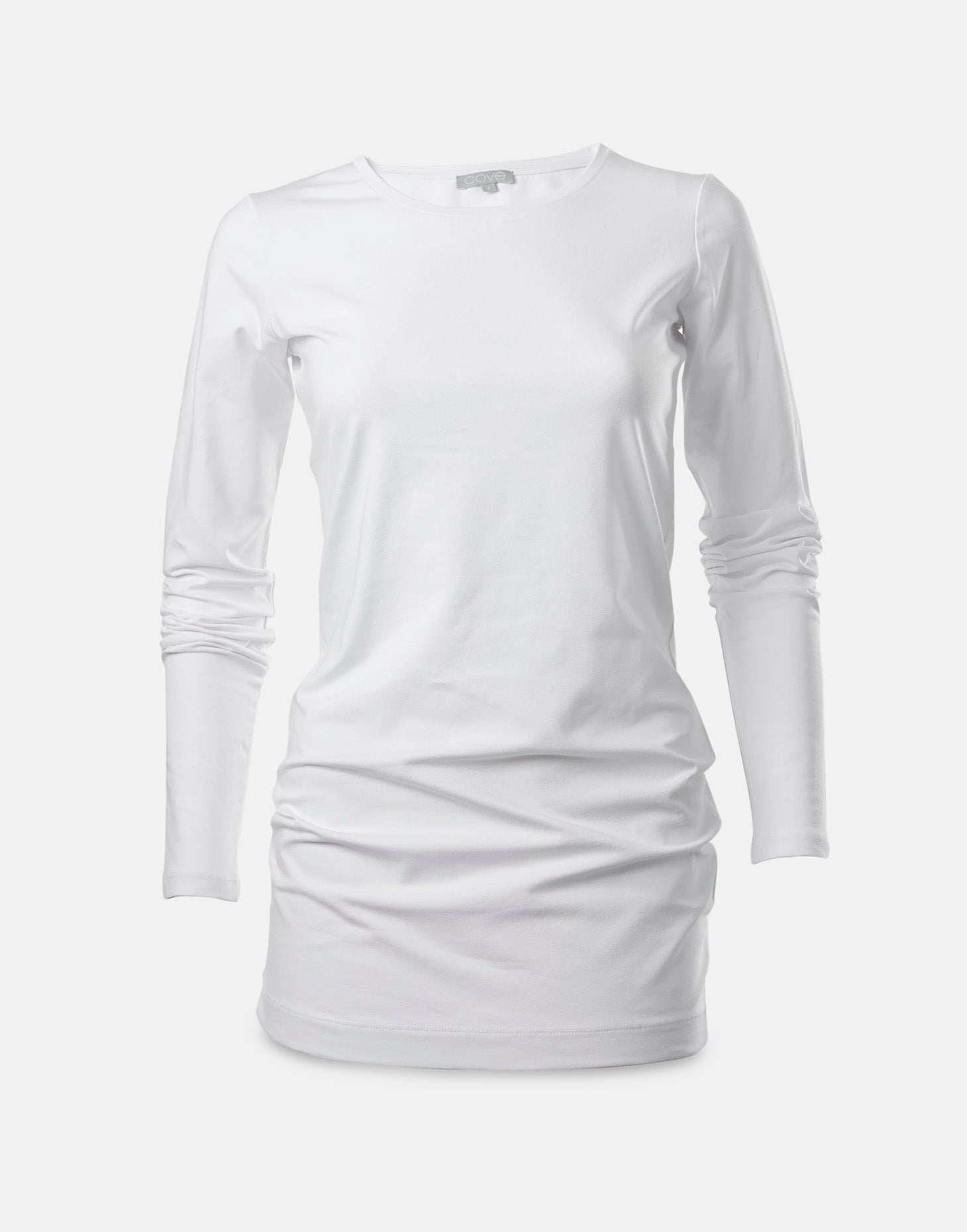 Classic Long Length Cotton Top - White