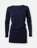 Women's Long Length Cotton Top – Navy
