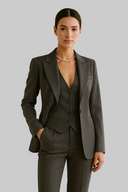 Women’s 3-Piece Suit Set – Tailored Blazer, Waistcoat & Slim-Fit Trousers