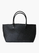 Women’s Tan Woven Leather Tote Bag – Stylish Handbag