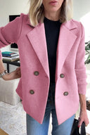 Women's Elegant Blazer with Knit Sleeves