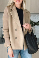 Women's Elegant Blazer with Knit Sleeves