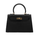 Elegant Black Leather Handbag – Classic Luxury Women’s Tote
