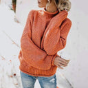 Women’s Loose Knit Pullover Sweater – Casual Fashion Jumper