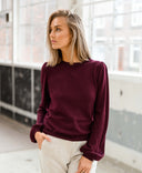 Elegant Bordeaux Jumper – Women’s Knit