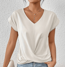 Slimming V-Neck Top for Women – Tummy Control Design